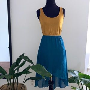 Color Block Hi Low Dress